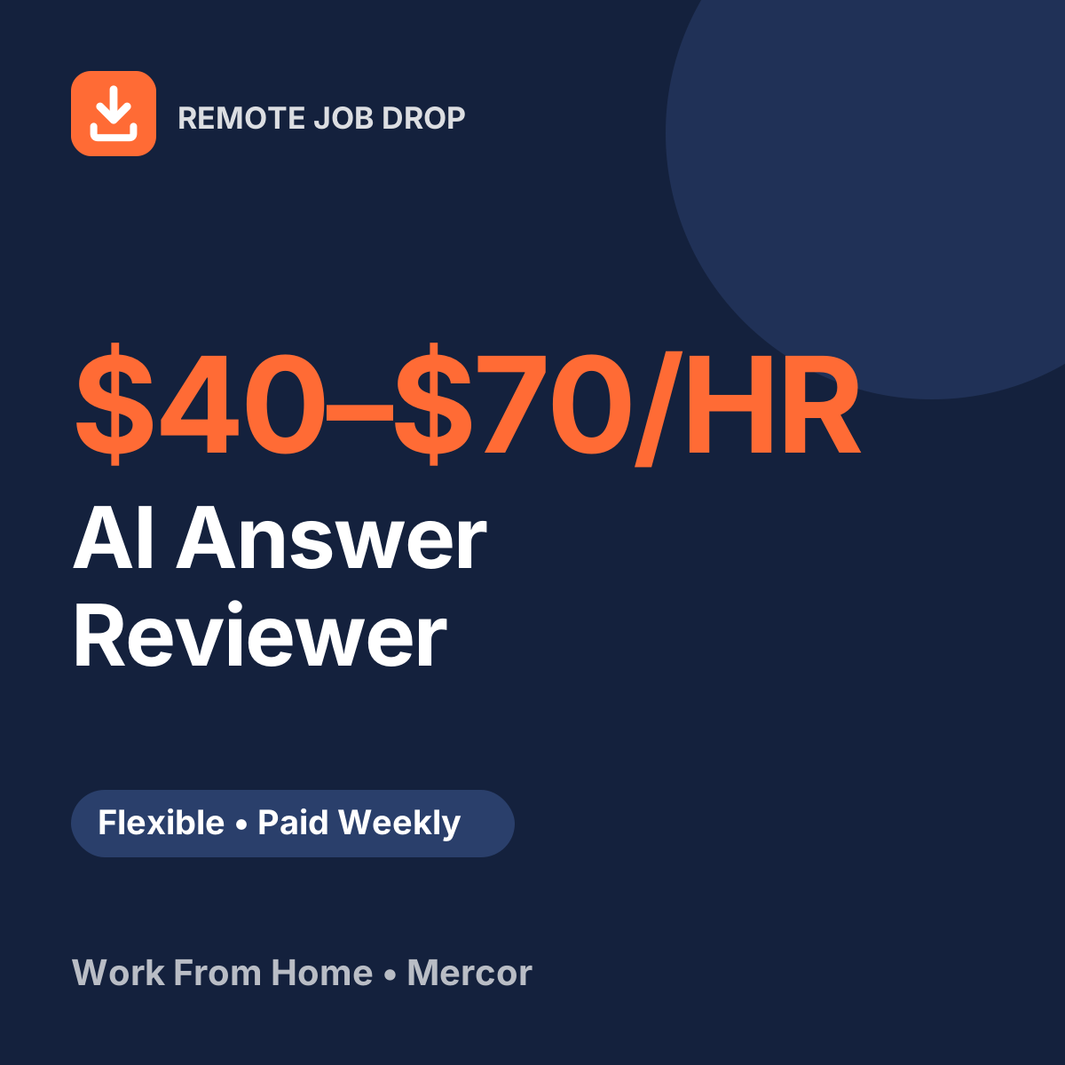 Get Paid $40–$70/Hour Reviewing AI Answers From Home (Mercor)