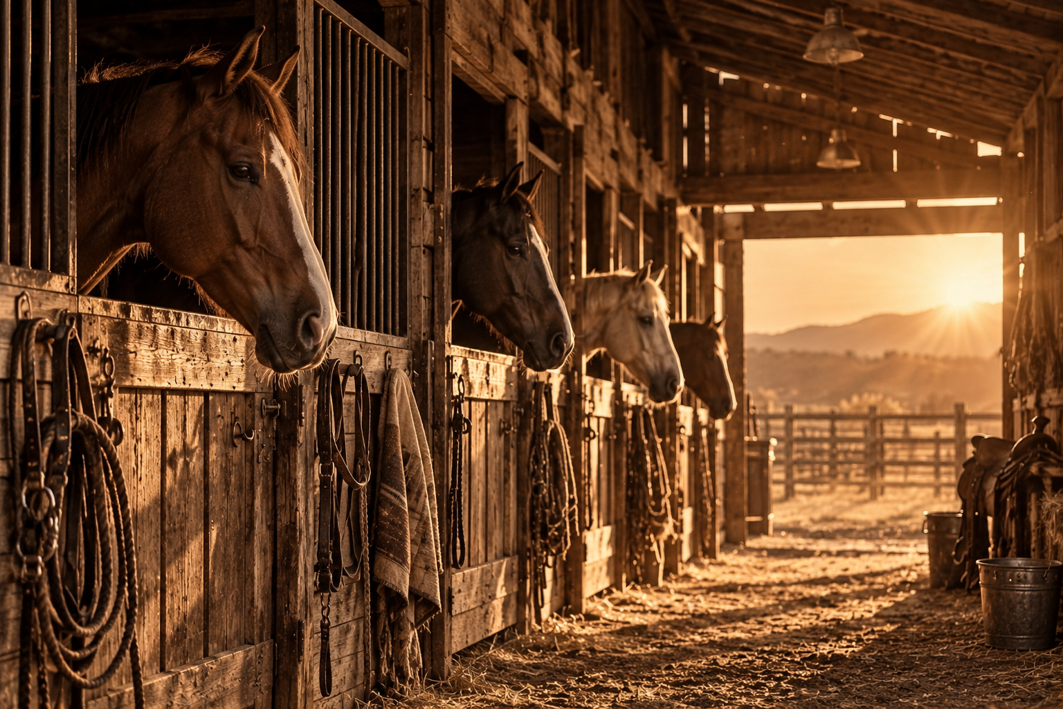 "Last Light at the Stables"