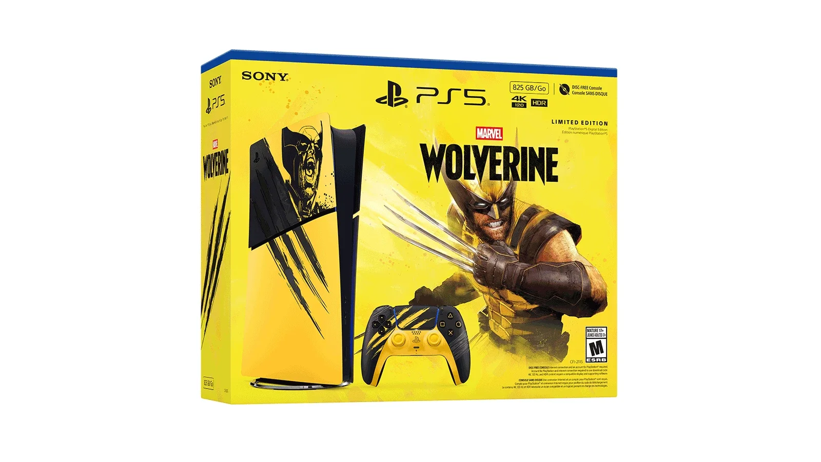 PS5 Digital Edition Marvel's Wolverine limited edition bundle box