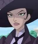 Animated woman with black hair, glasses, and a serious expression