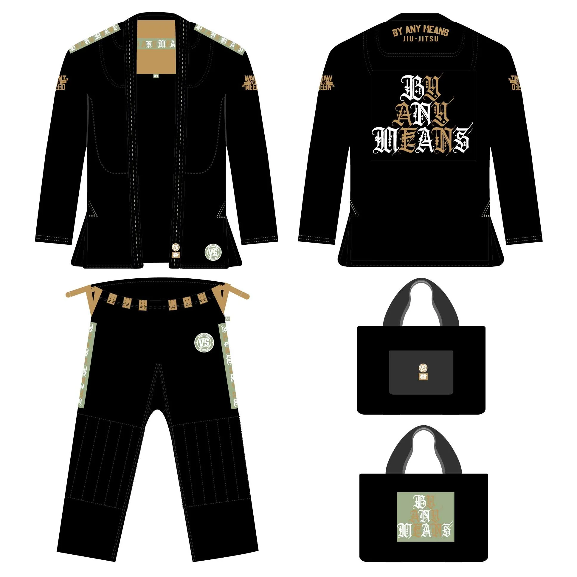 WANT VS NEED X BY ANY MEANS - BLACK (ADULT)