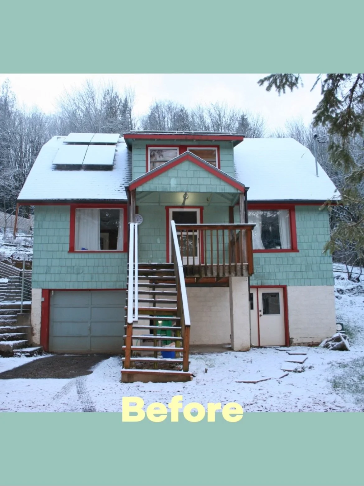 ❤️ Our first home purchase. We were newly engaged and couldn&rsquo;t afford anything besides a fixer upper. And boy did we get a fixer. 

Box elder bugs were living in the attic by the thousands. Upstairs had a tiny &ldquo;bathroom&rdquo; with just a