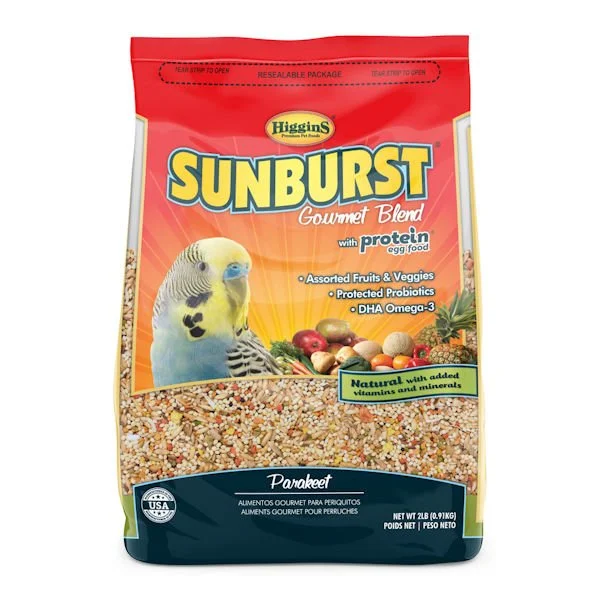 Higgins Sunburst Gourmet Blend Parakeet Food, 2 Pounds