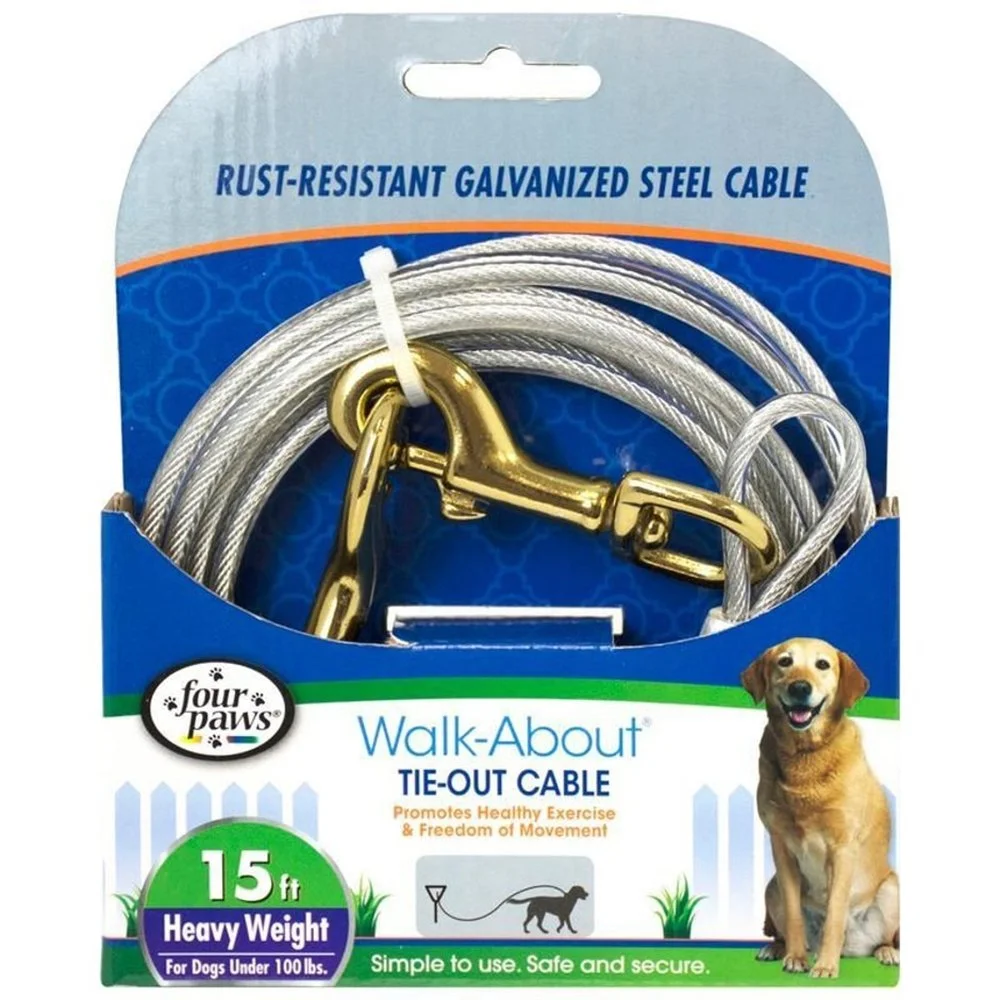 Four Paws Heavy Weight Tie-Out Cable - 15ft