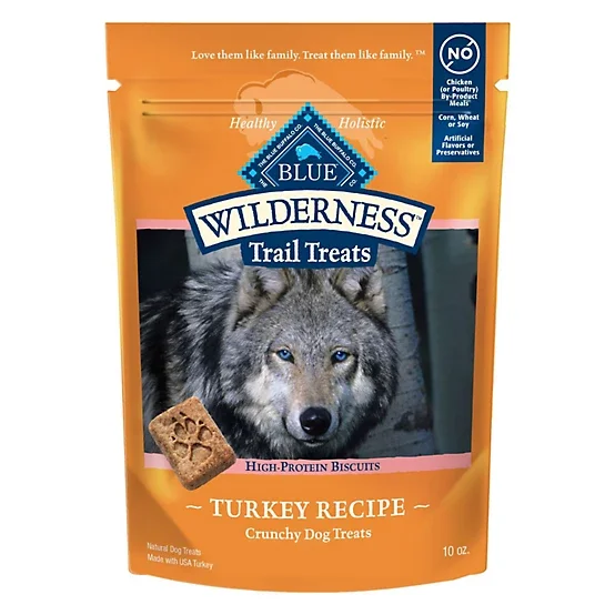 Blue Buffalo Wilderness Trail Treats High Protein Grain Free TURKEY Treats 10 Oz