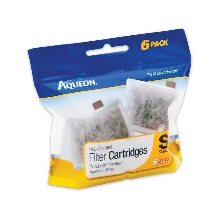 Aqueon Filter Cartridge Small/6 Pk - Aquarium Filter Cartridge - 6 Count