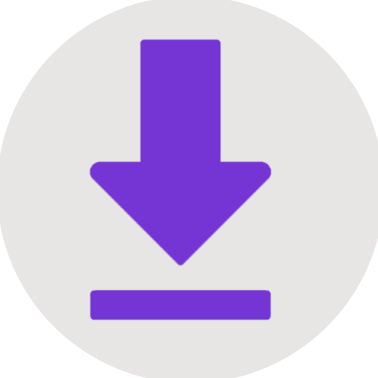 Download icon representing saving supported Spaces audio and video for later access.