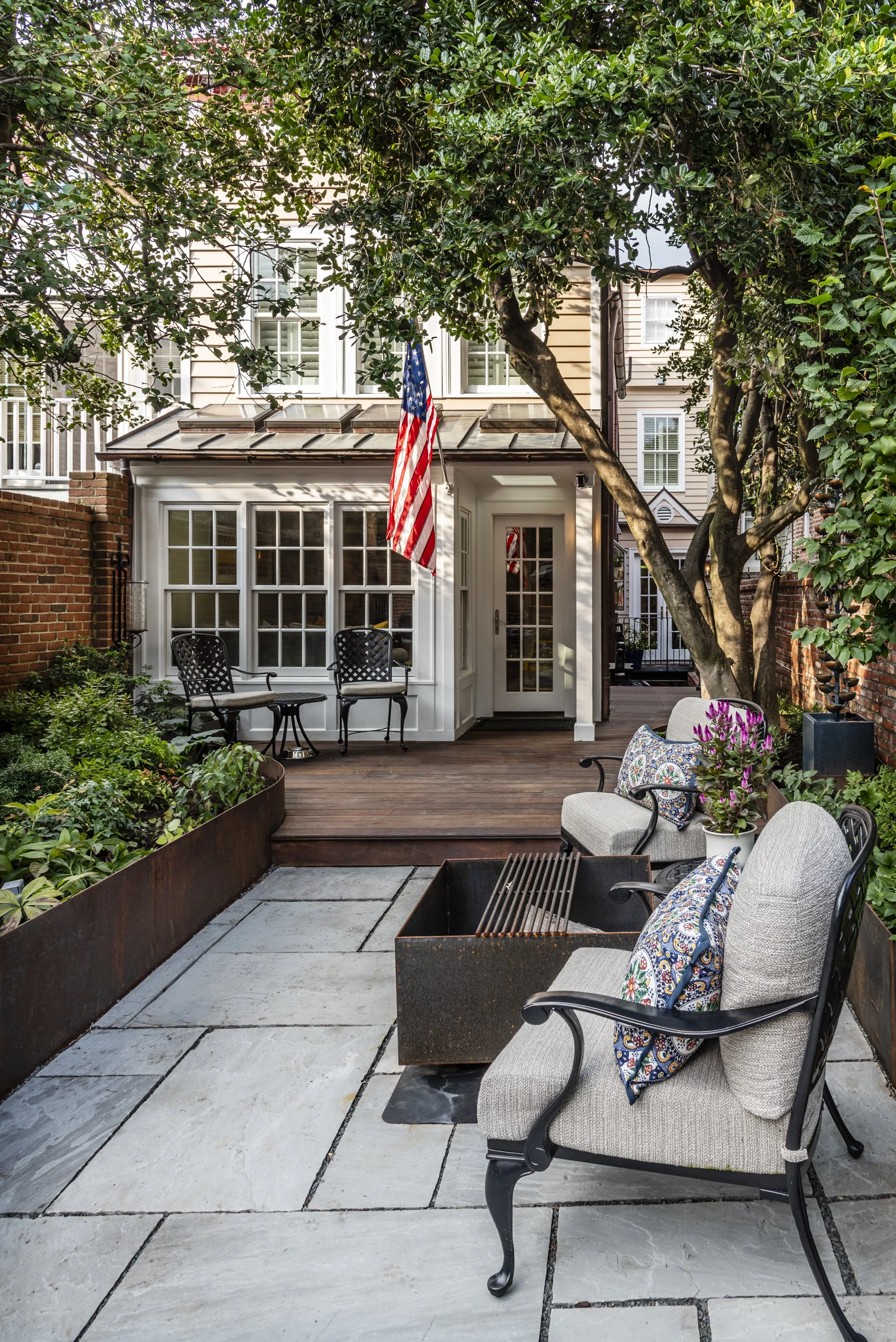 Generous space for comfortable outdoor seating
