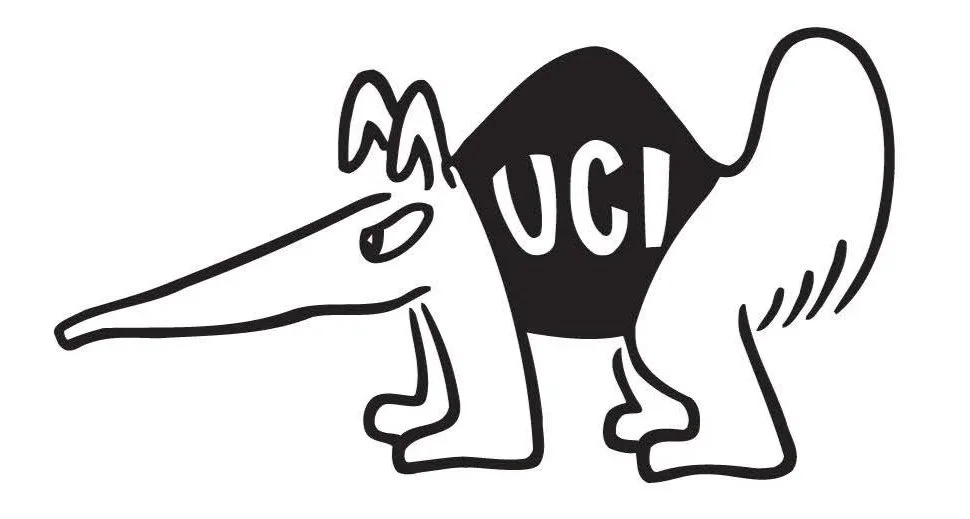 an image of a cartoon anteater in black and white
