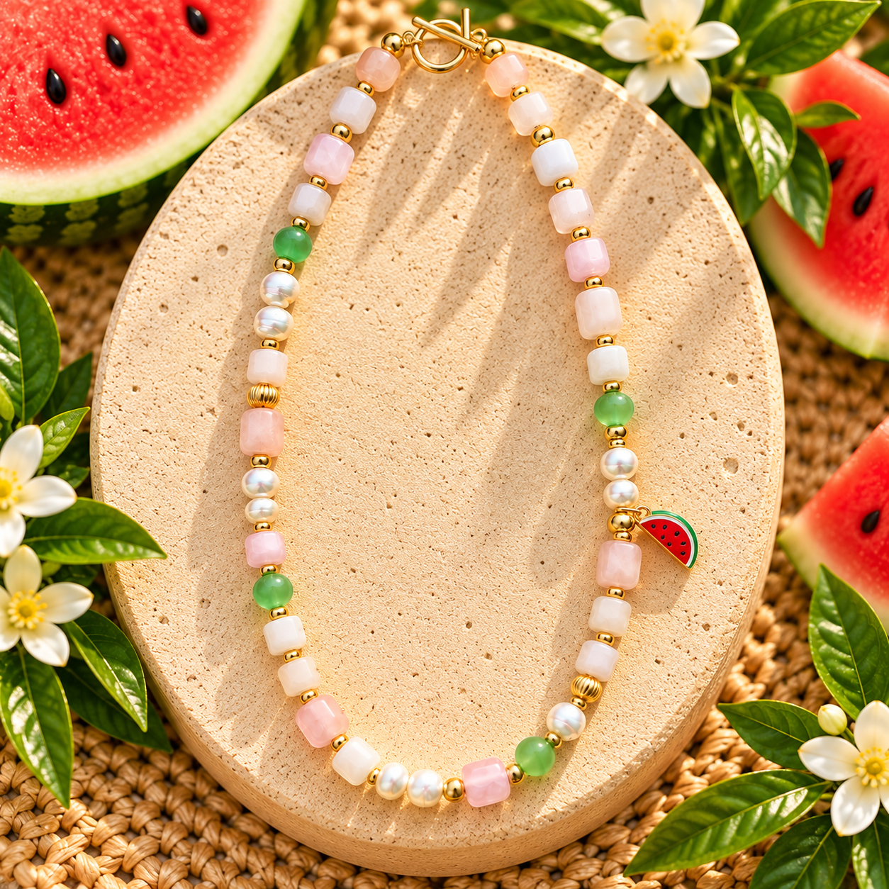 Watermelon Garden Beaded Necklace (1).png