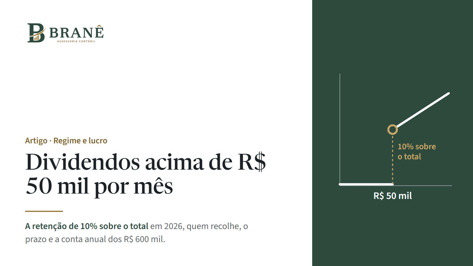 Tributação de dividendos acima de R$ 50 mil: como funciona a retenção de 10% em 2026
