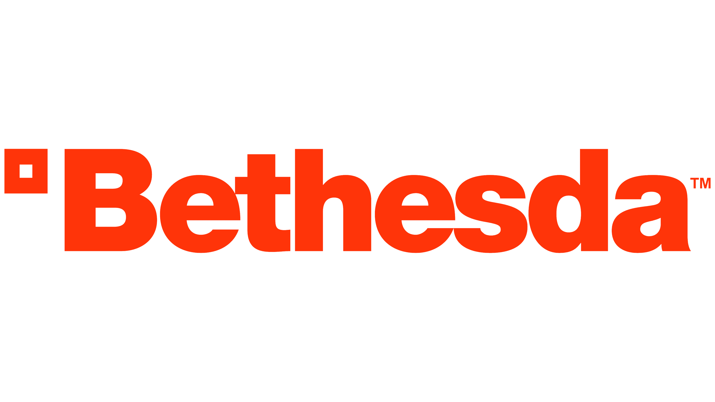 Bethesda logo with red text and black background.