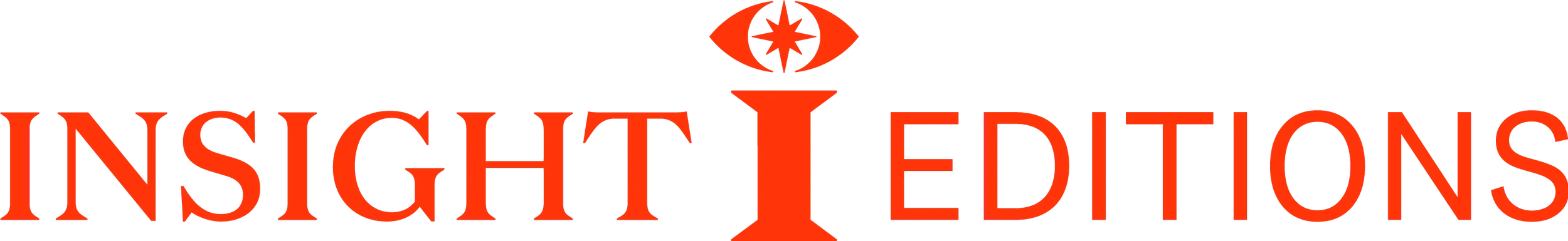 A logo with the words 'Insight Edits' in orange text, featuring an eye symbol above the letter 'I' and three horizontal lines beneath the eye.