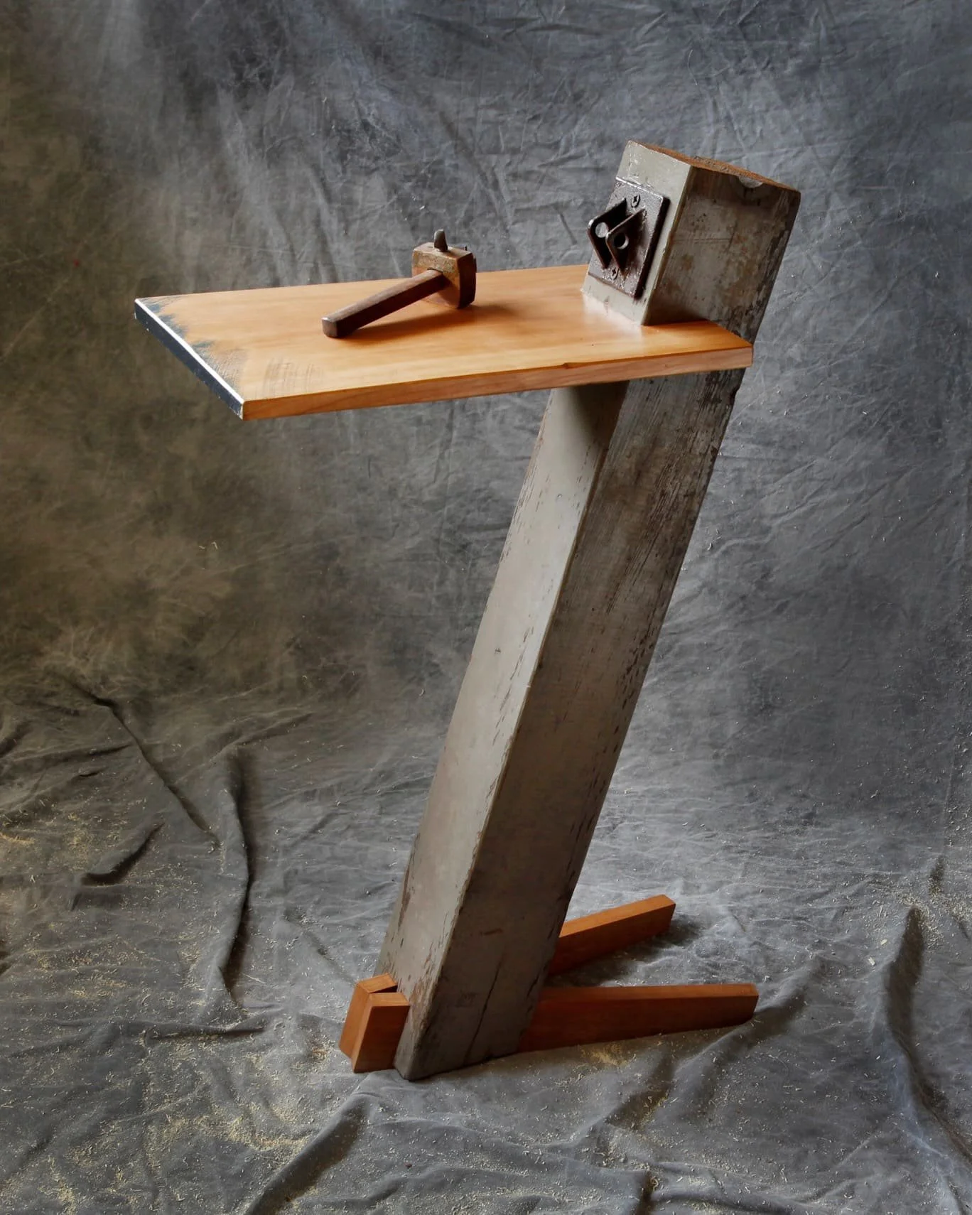 reclaimed #1, beam from the Heidelberg Project, cherry and found objects