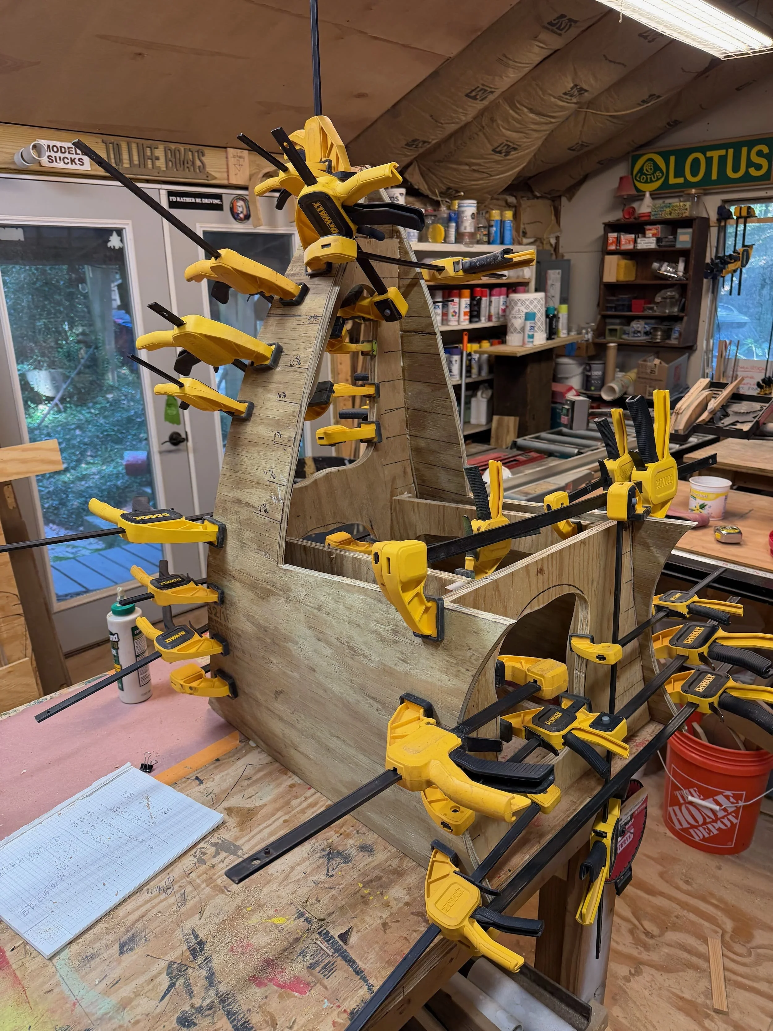 gluing the sides