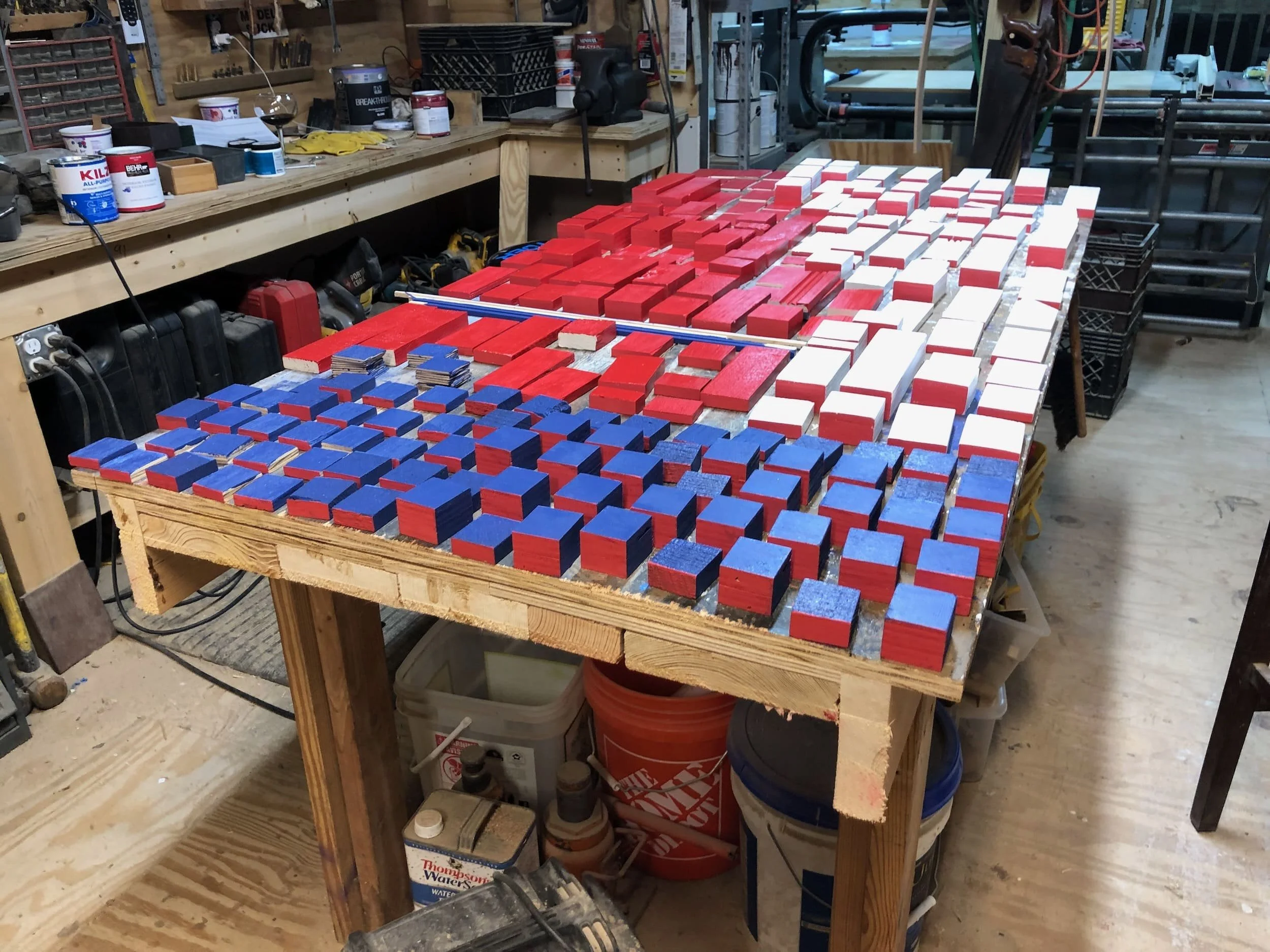 american flag - in process
