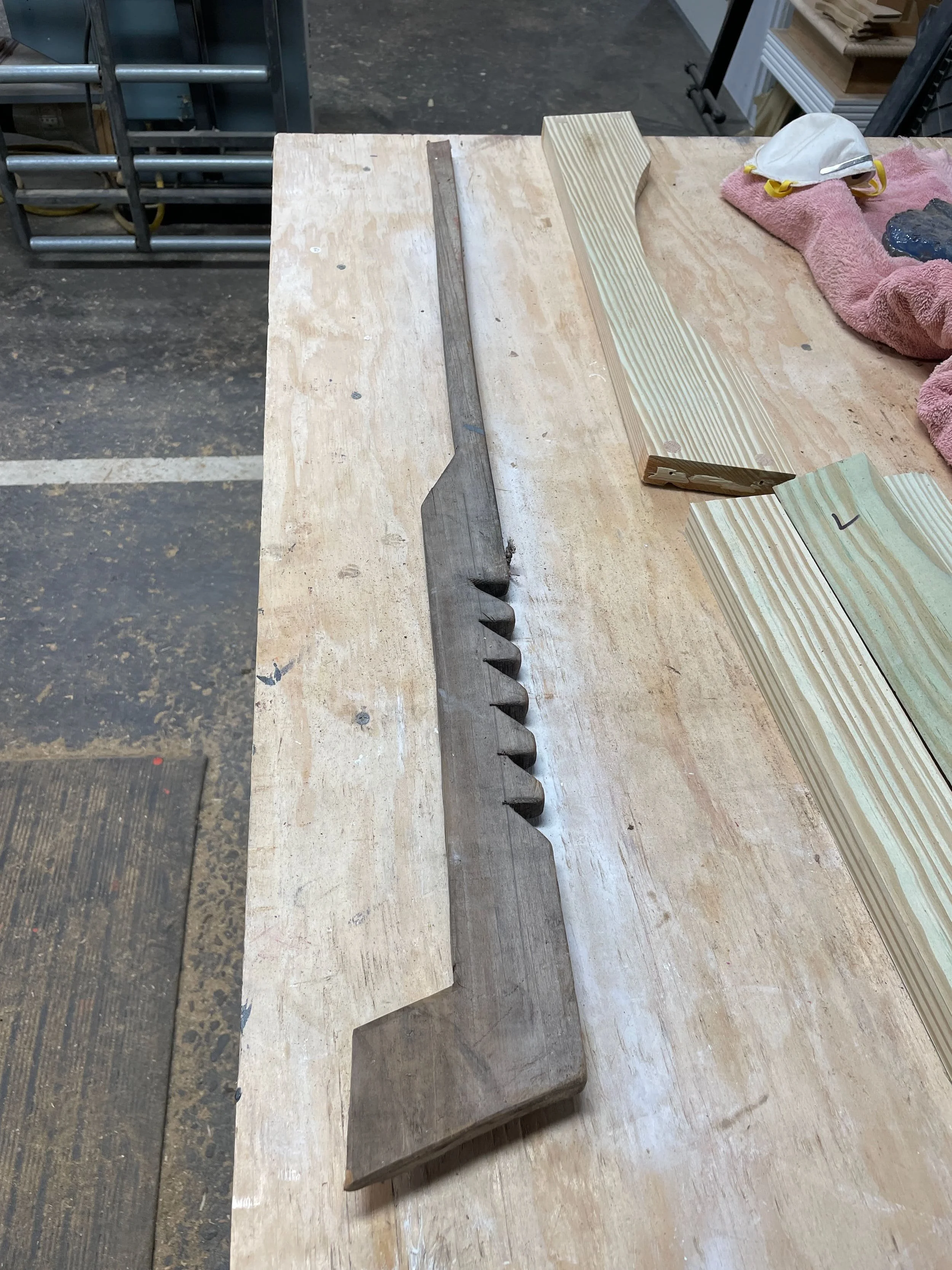 the original inspiration - a strange shape I found on the floor in a housing deconstruction