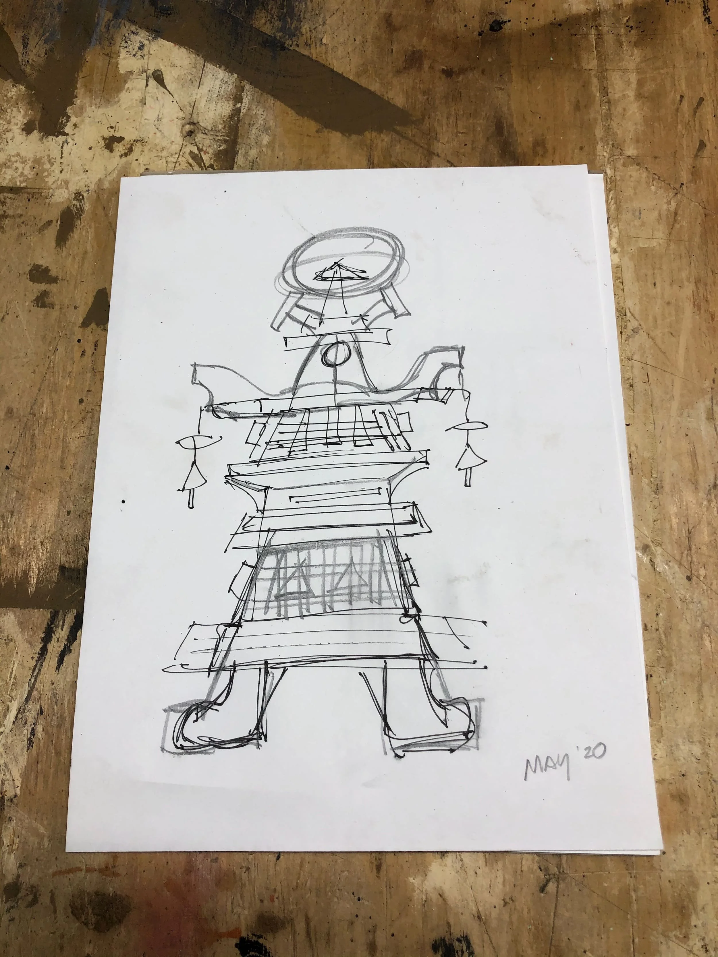 memory pagoda sketch