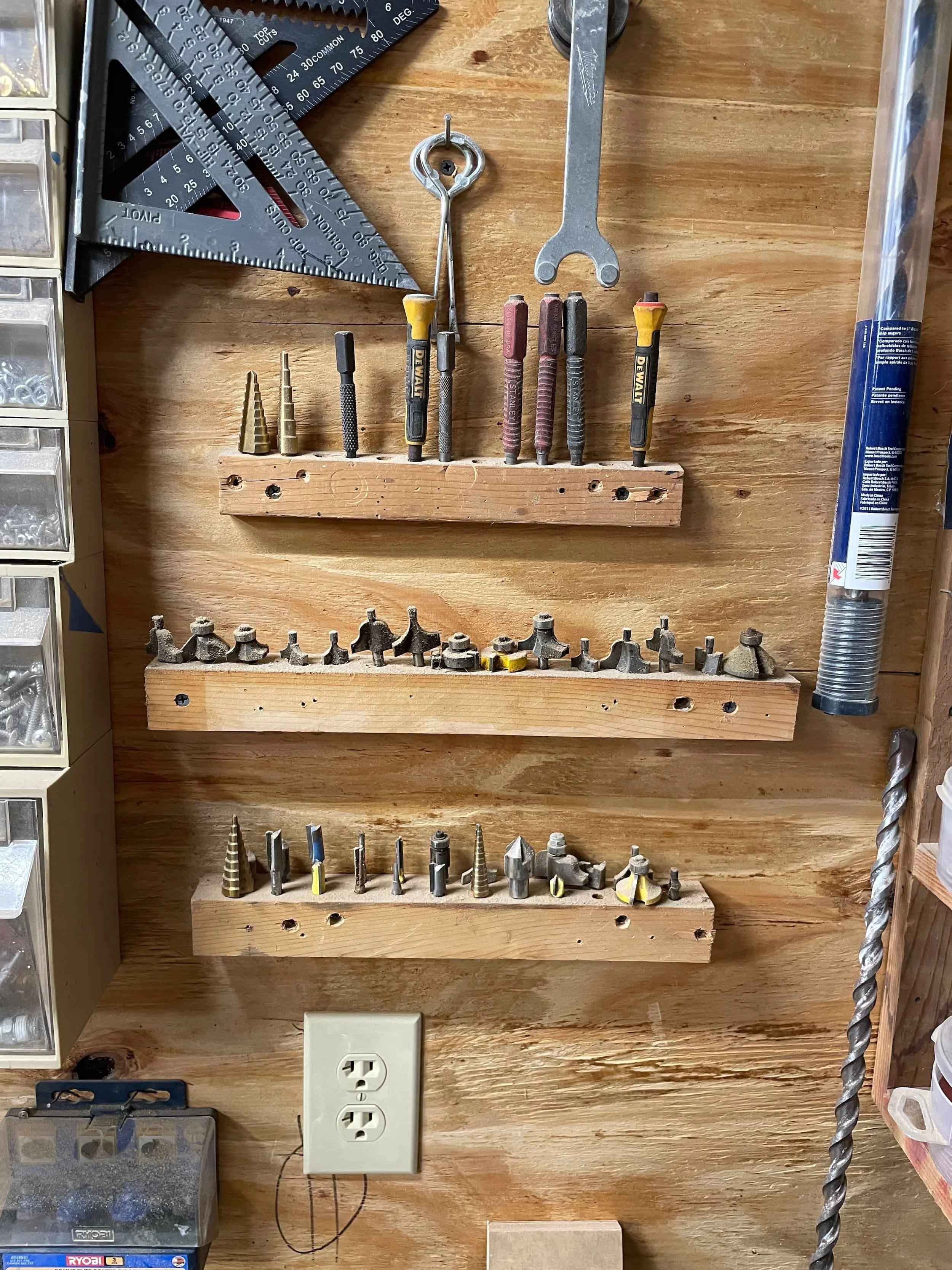 router bits, etc.
