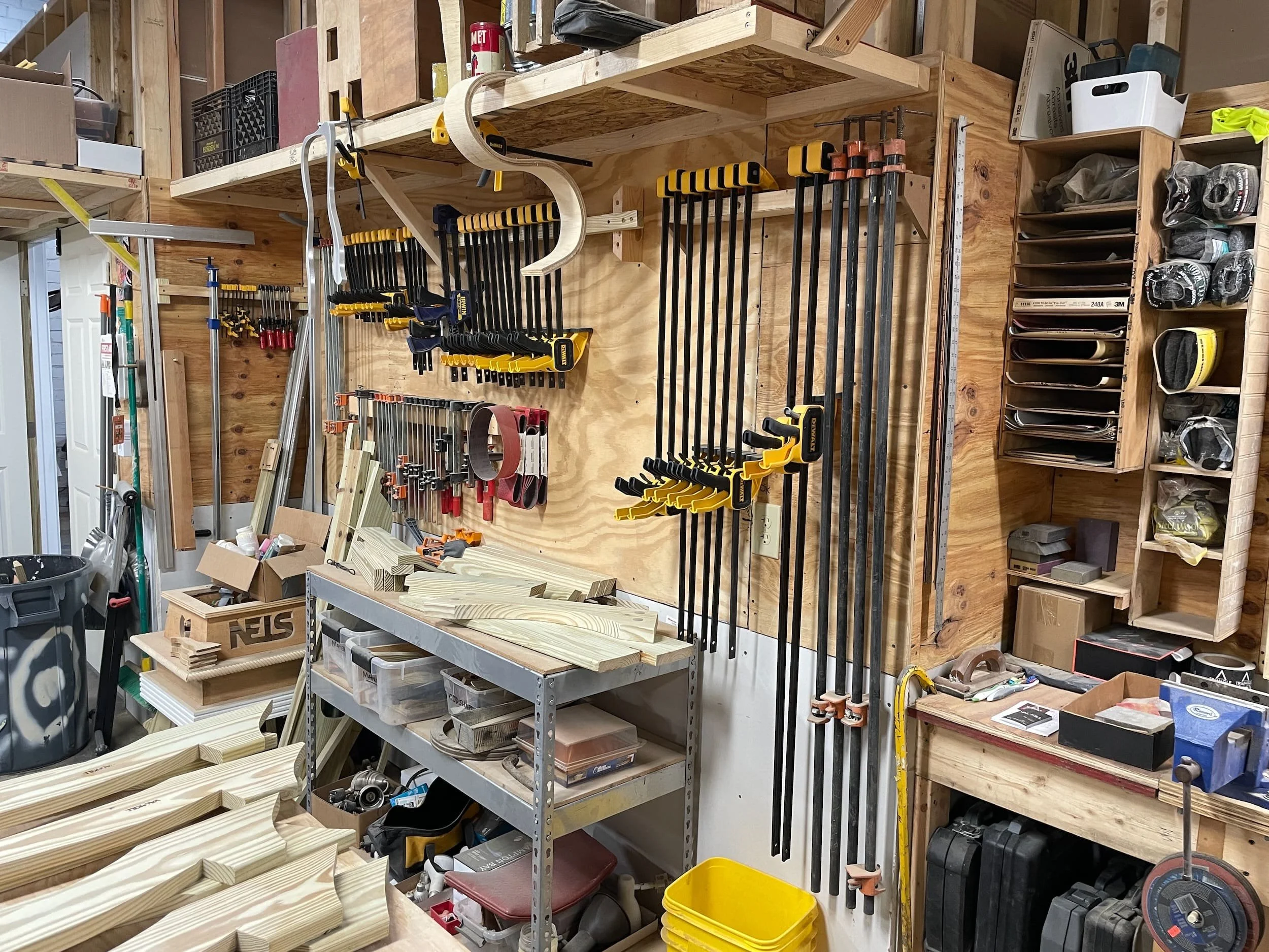 assortment of clamps
