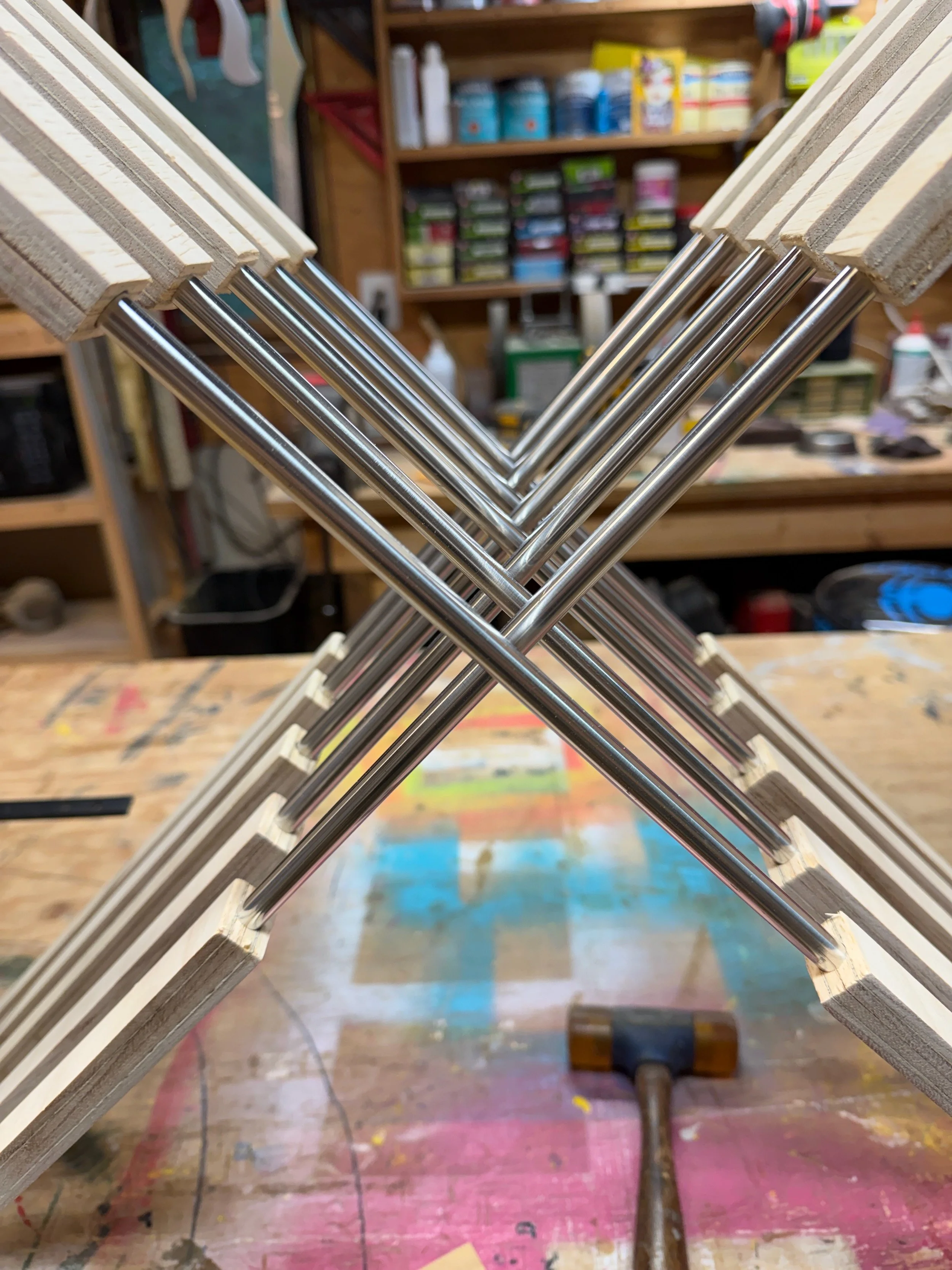 cat's cradle table detail