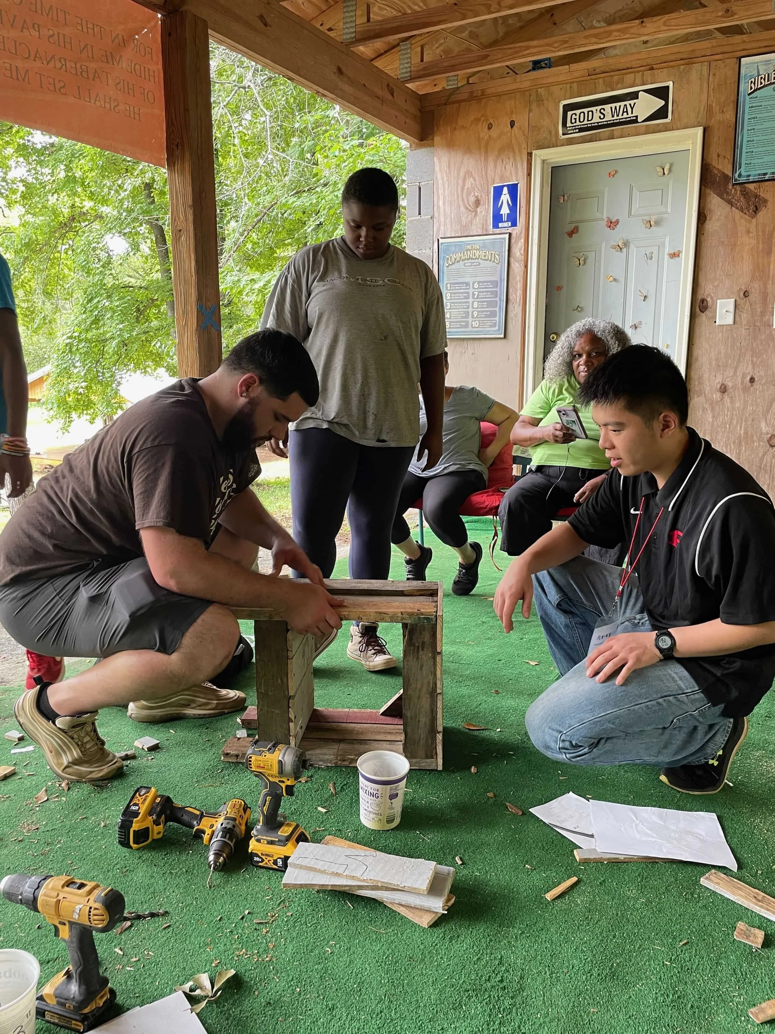 Helped out at a wonderful non-profit that teaches kids to work together.