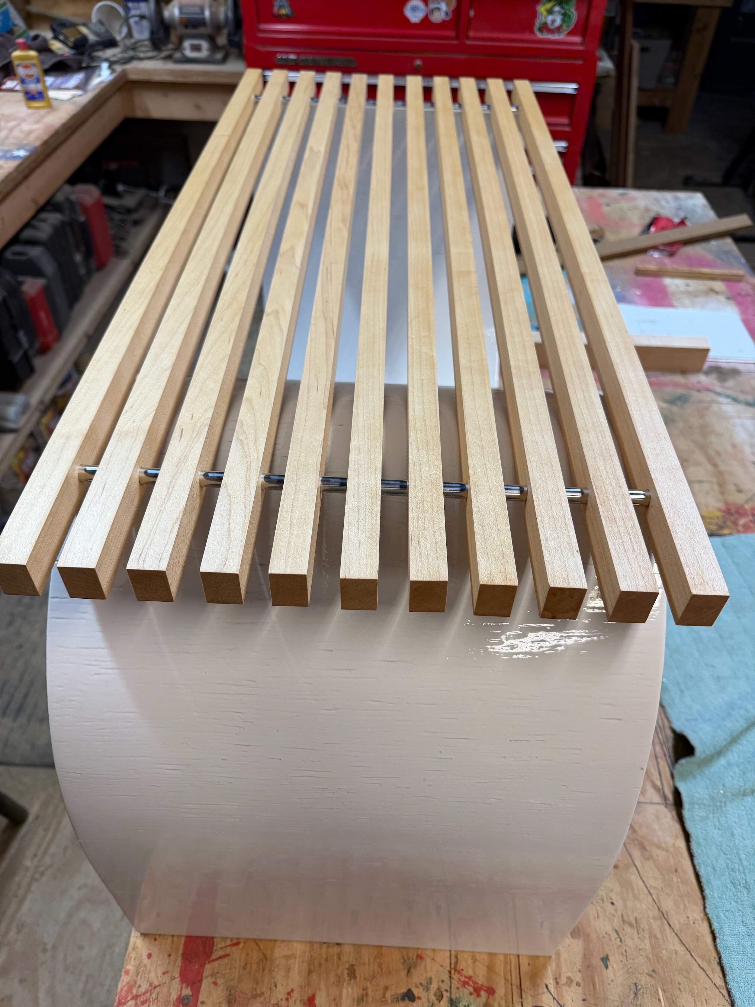 slatted maple top