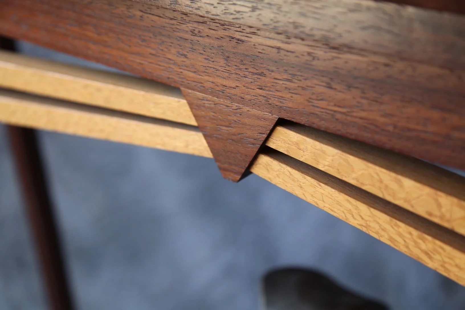 center of the table - paduak and lacewood
