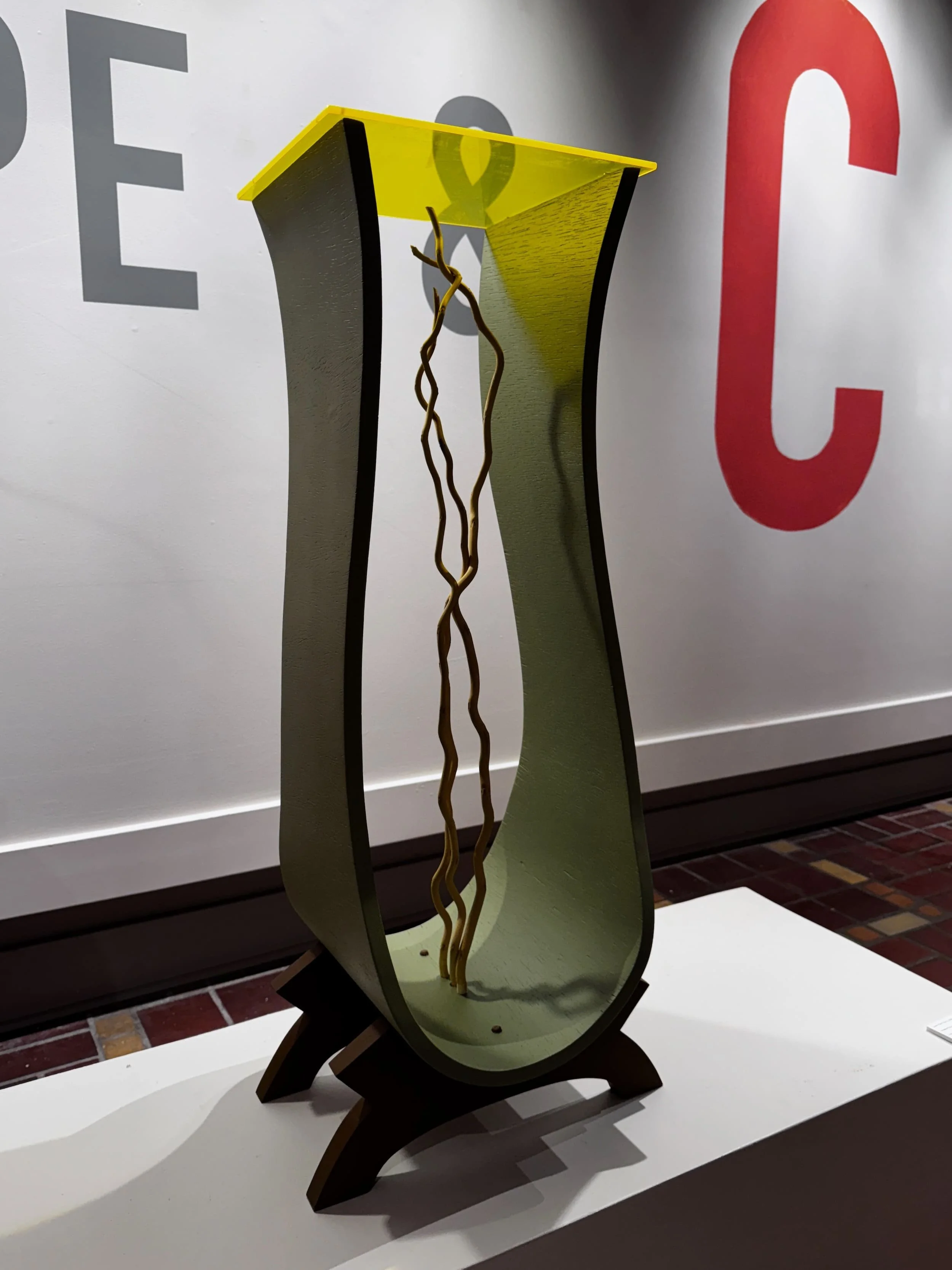 completed pedestal on display