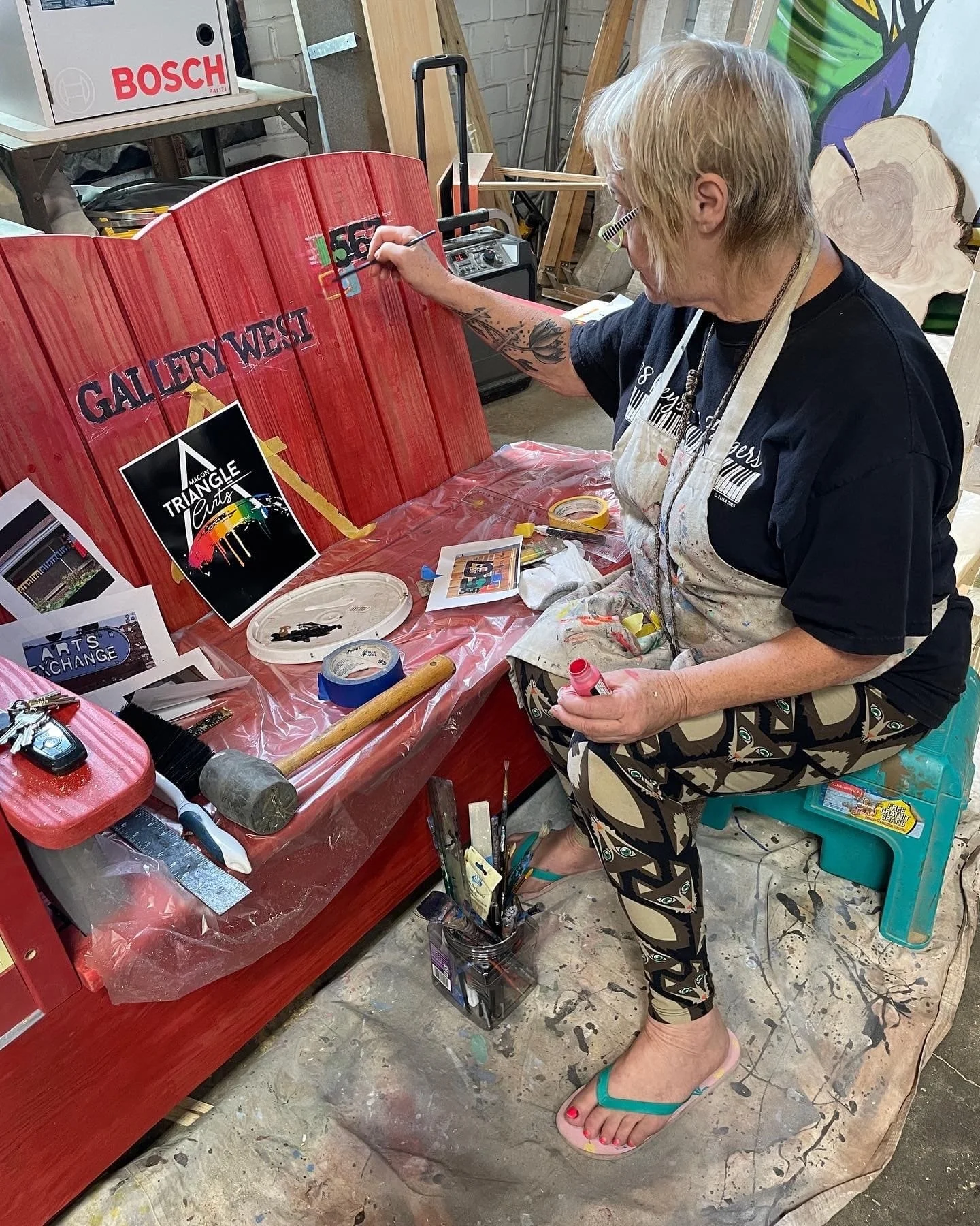 Angela making her magic