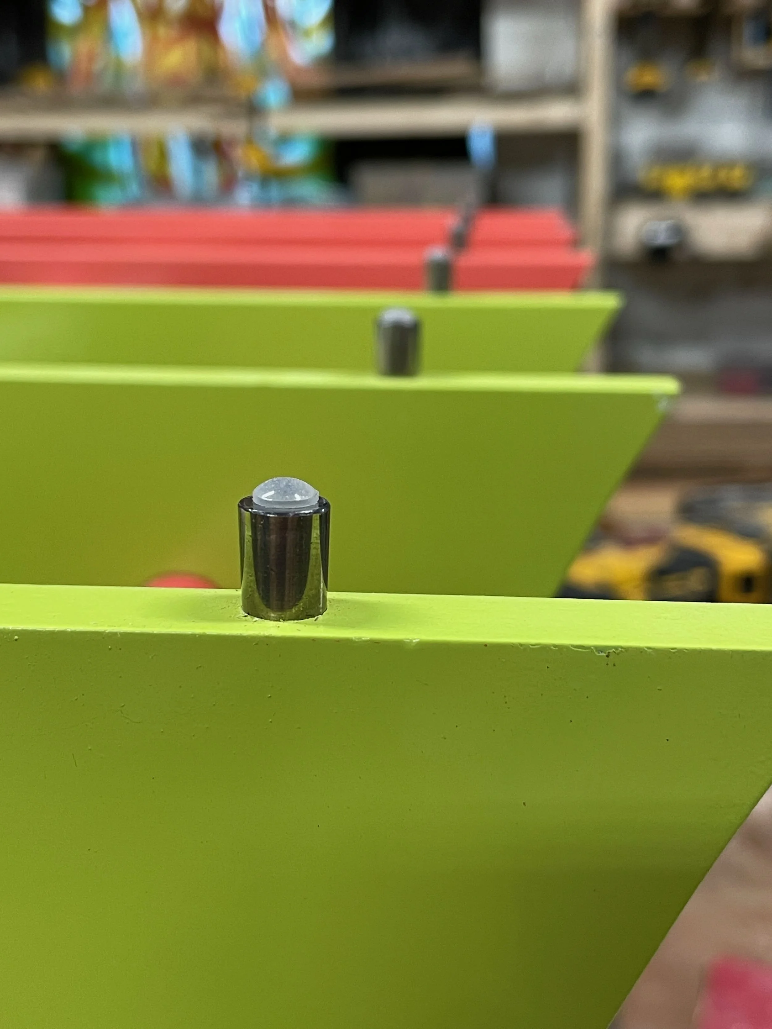 polished automotive bearings with plastic caps
