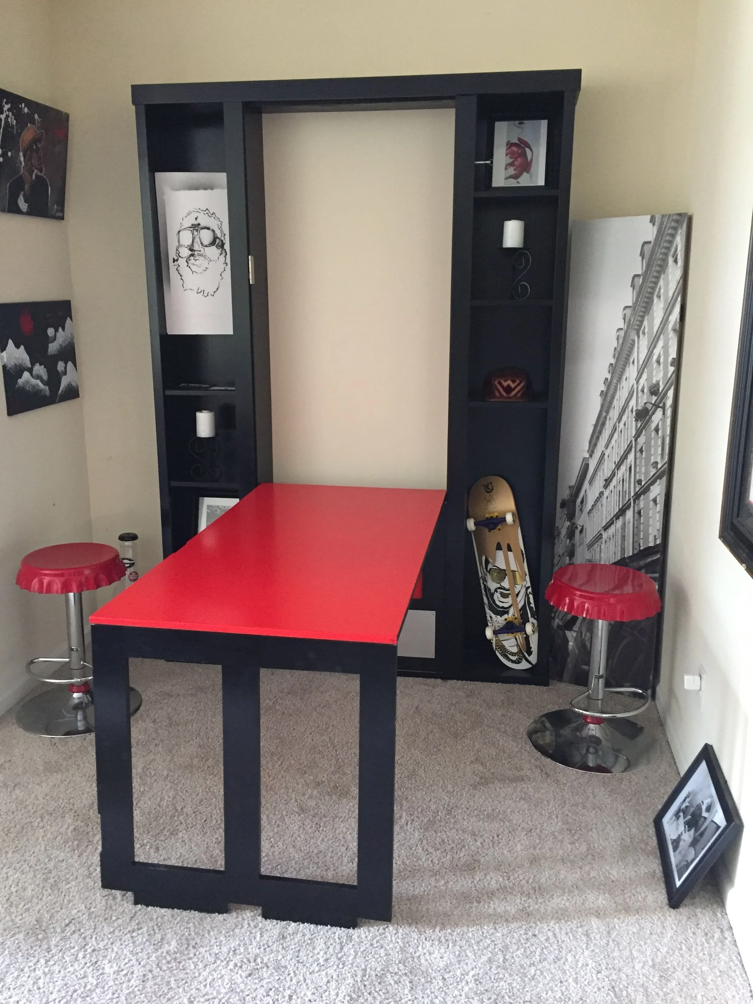door to table transformation opened to table