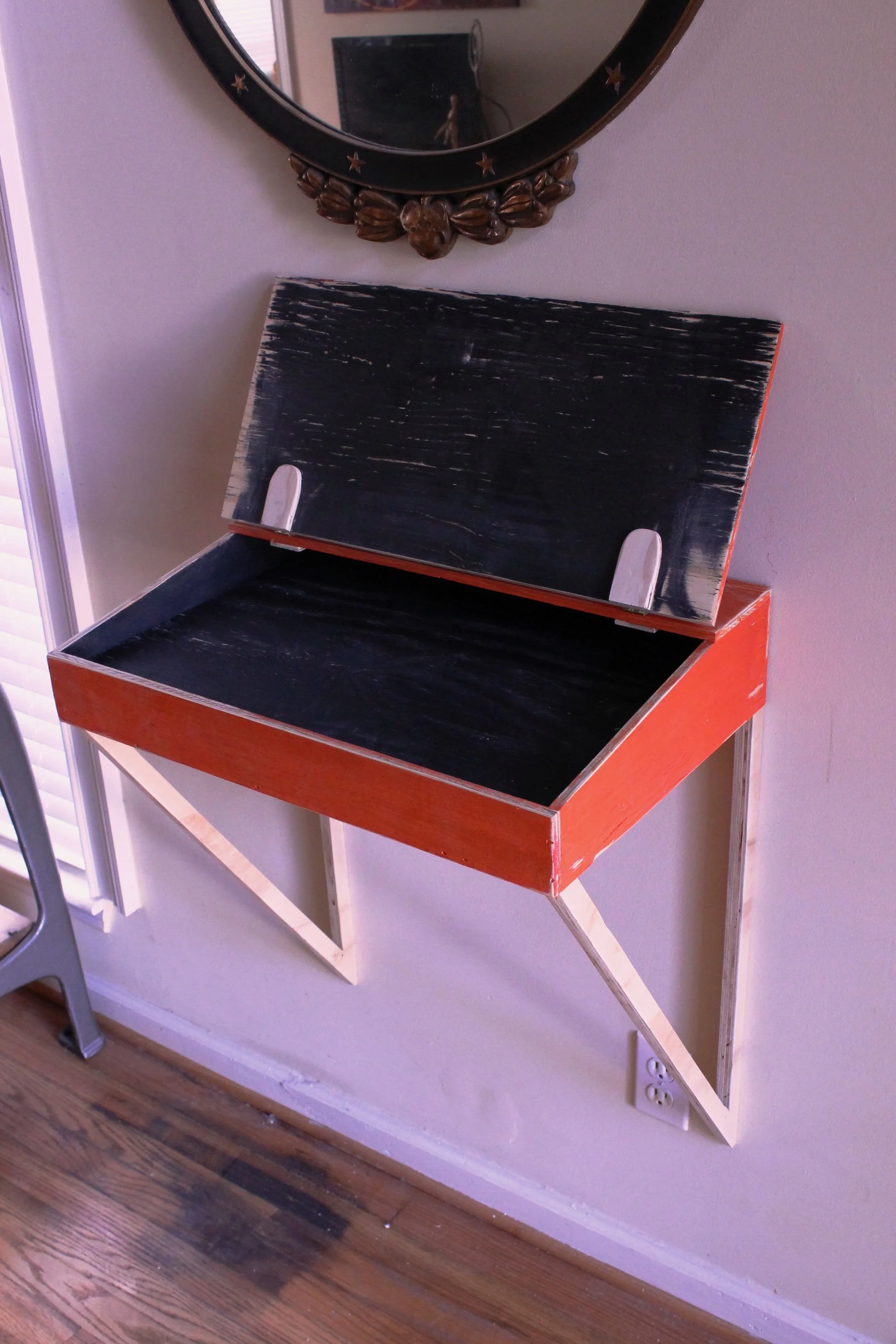 entry shelf - with hidden section for valuables