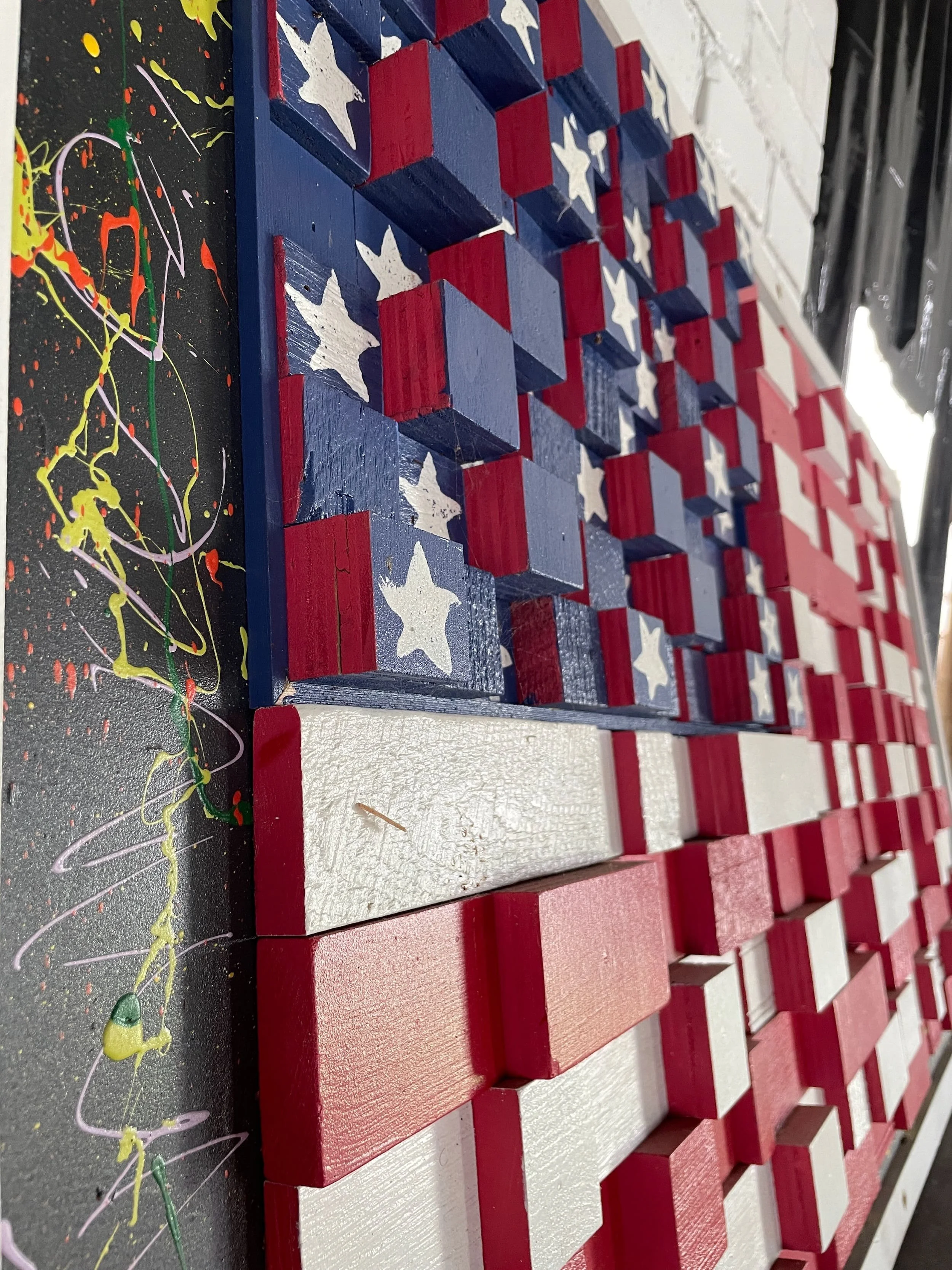 american flag - detail