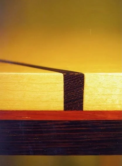 table detail - maple, wenge and paduak - Ric Geyer Studio