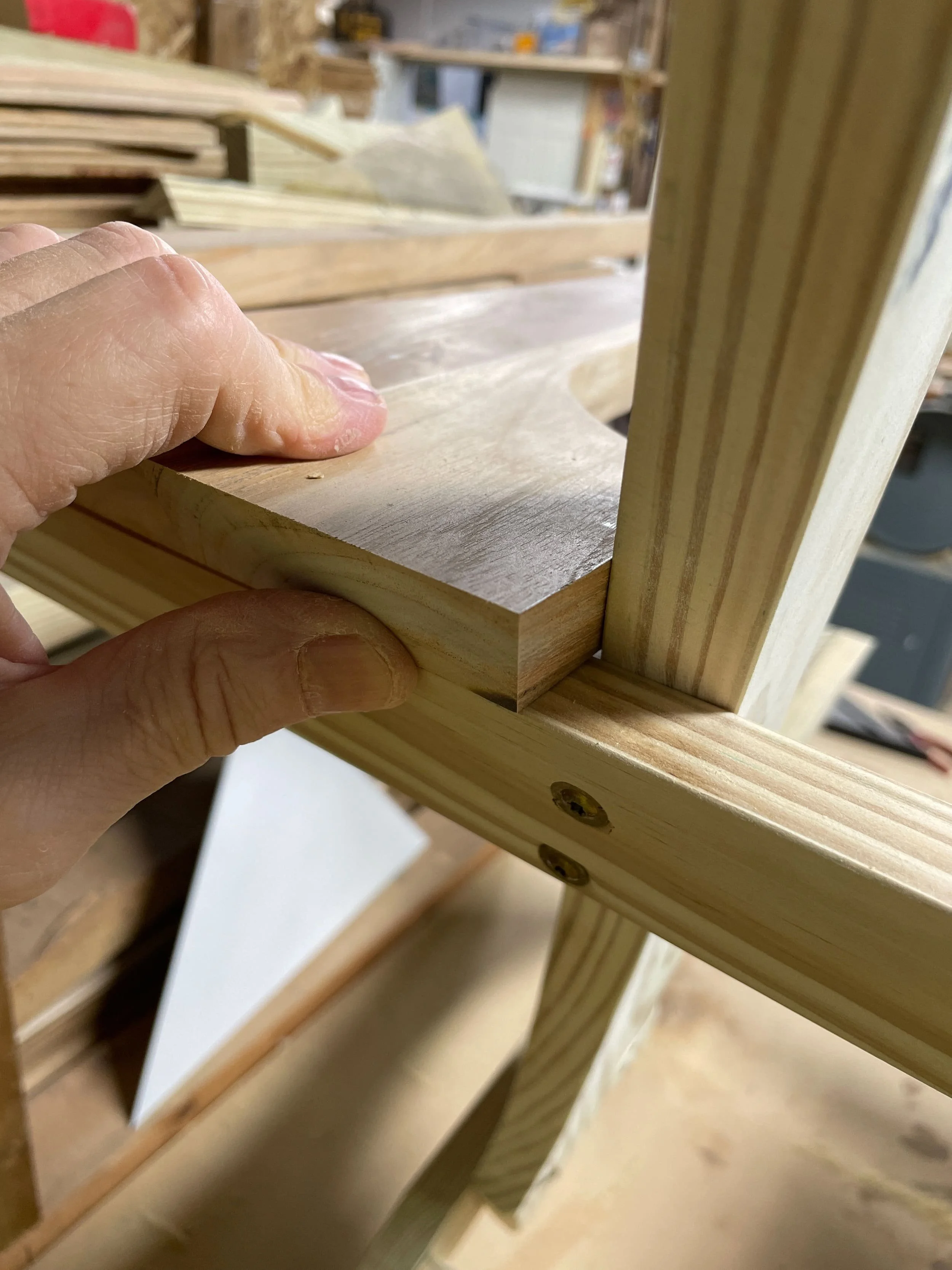 teak, used with treated lumber