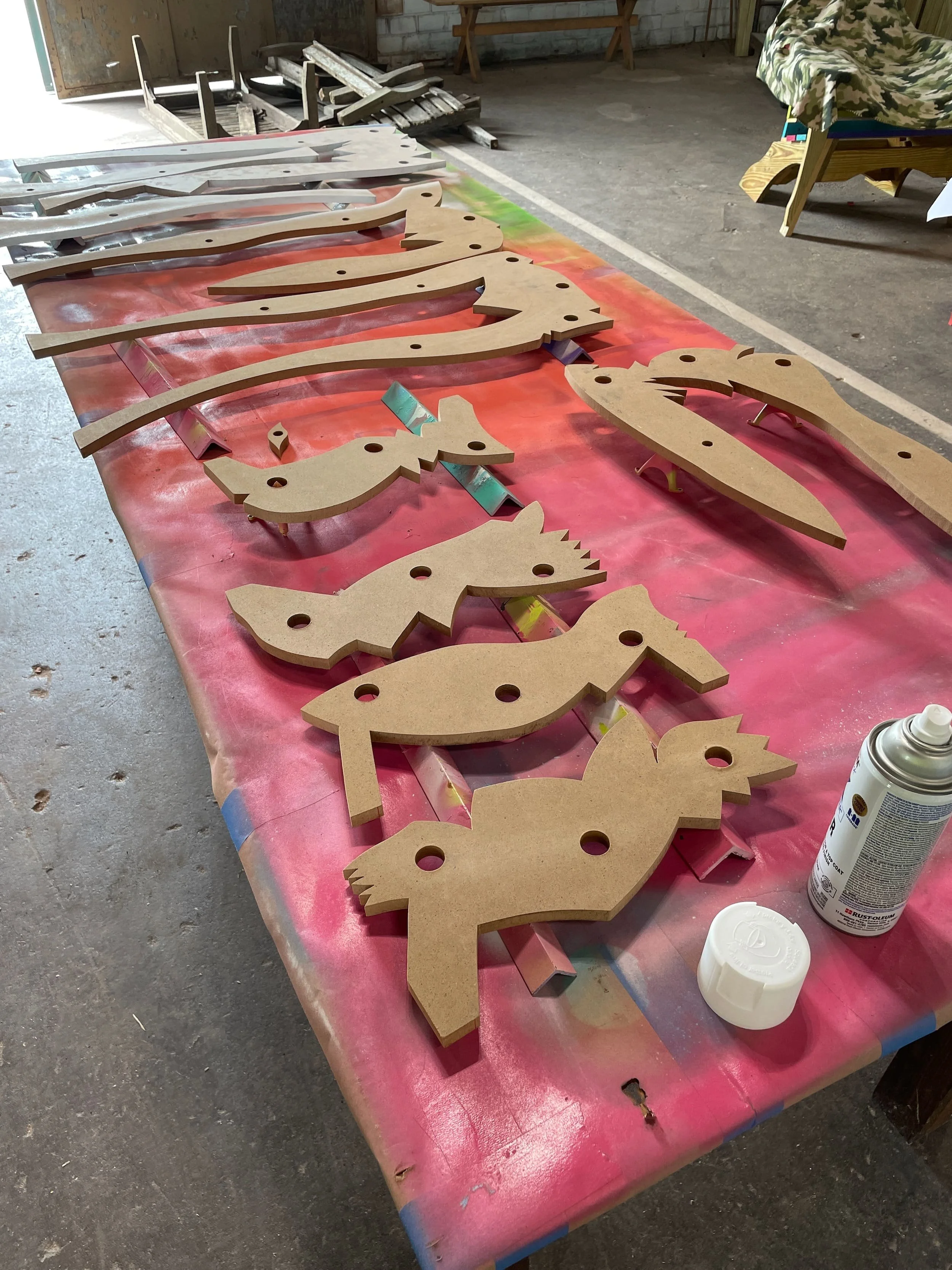 all the parts, ready for priming/painting