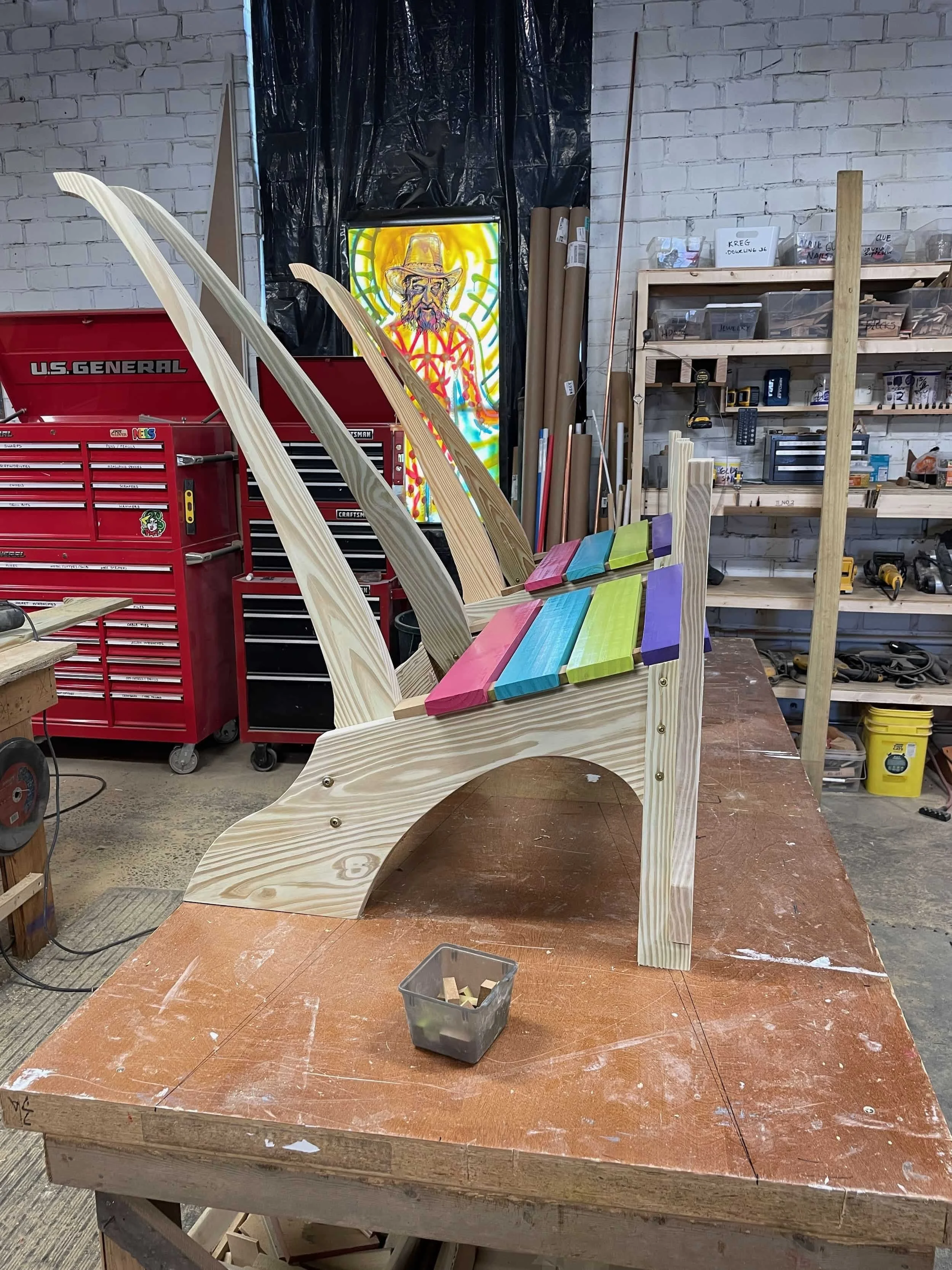 adding the slats