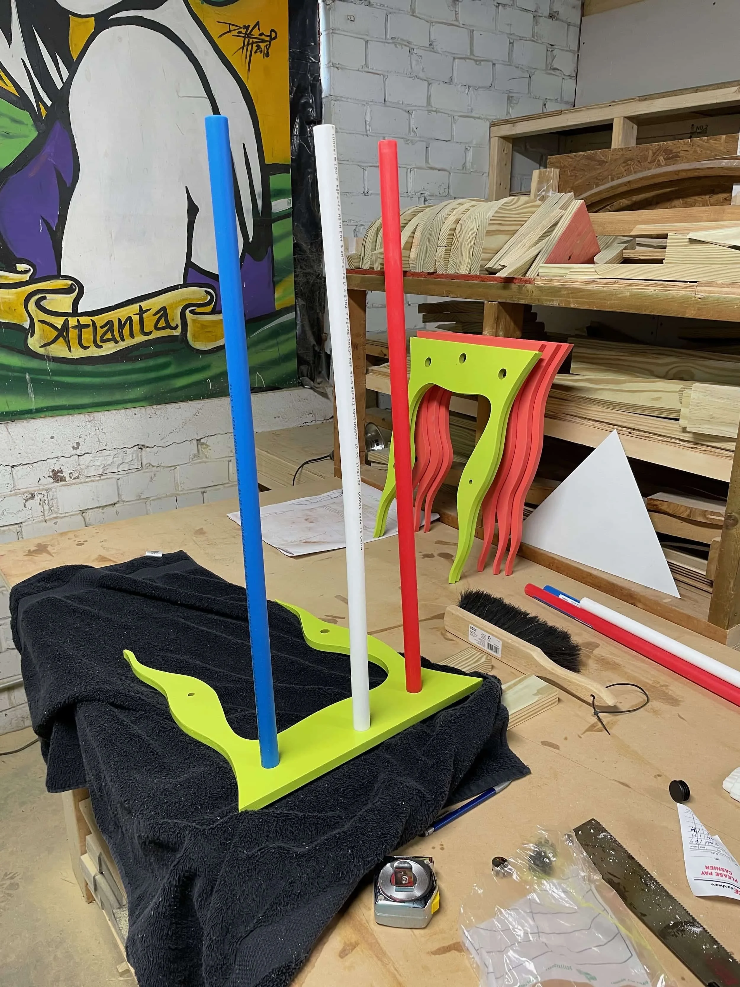 starting to stack the legs