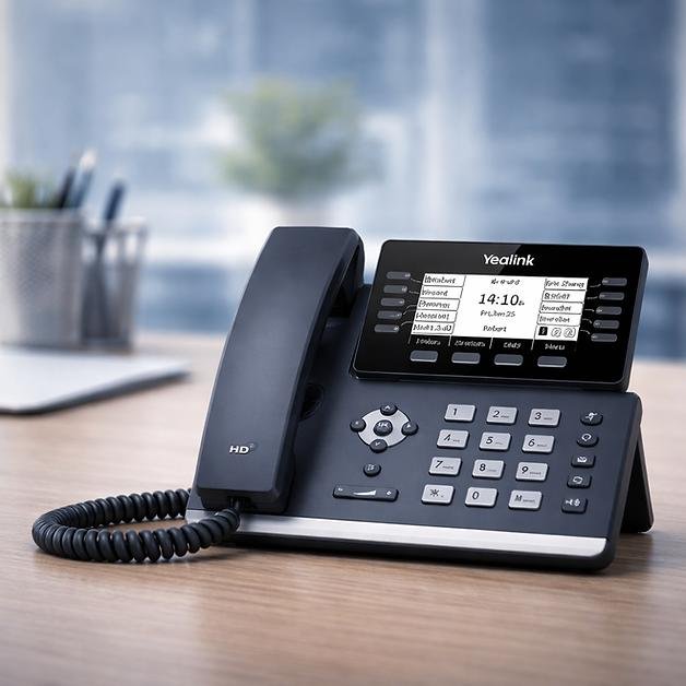 Yealink VoIP business desk phone for office communications and hosted telephone systems.