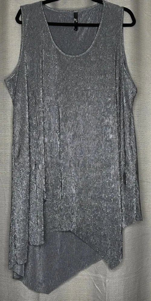 Silver Sparkly Tank (XL)