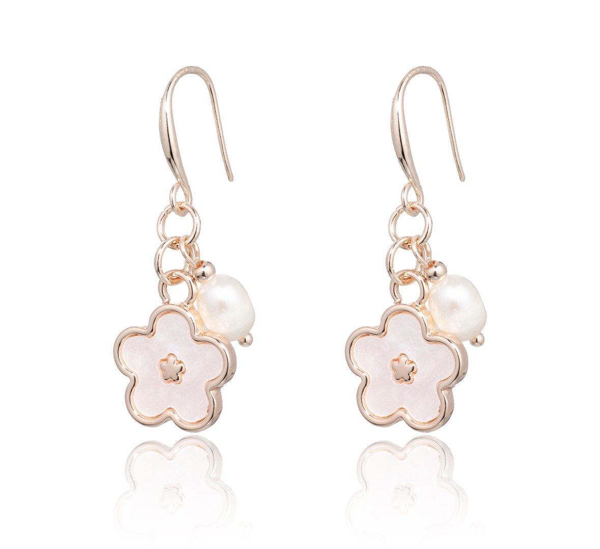 Rose Gold Daisy Earrings