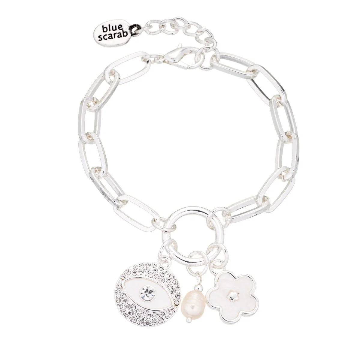 Silver Eye Gem Bracelet (20cm)