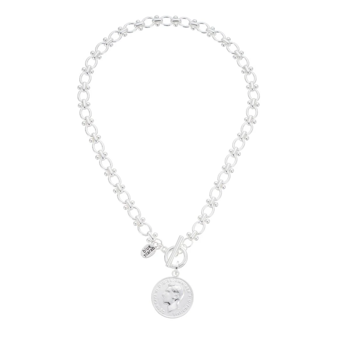 Silver Coin Necklace (45cm)