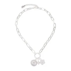 Silver Eye Gem Charm Necklace (40cm)