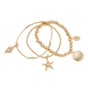 Gold Tri Beach Bracelet