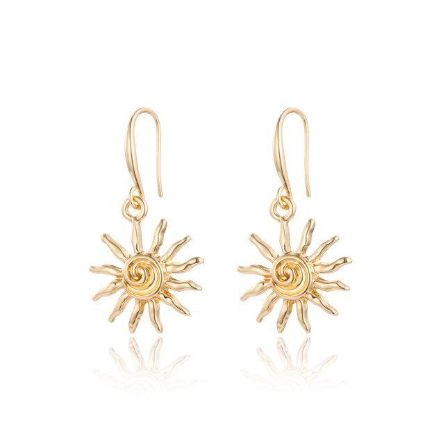 Gold Sun Earrings