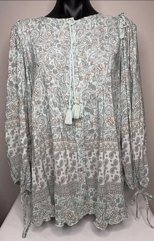 Mint Boho Top (L)