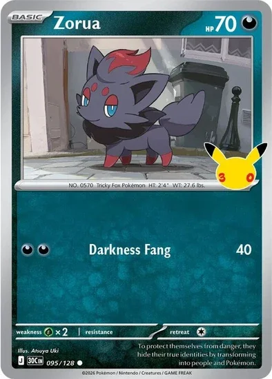30th Celebration Zorua 095/128
