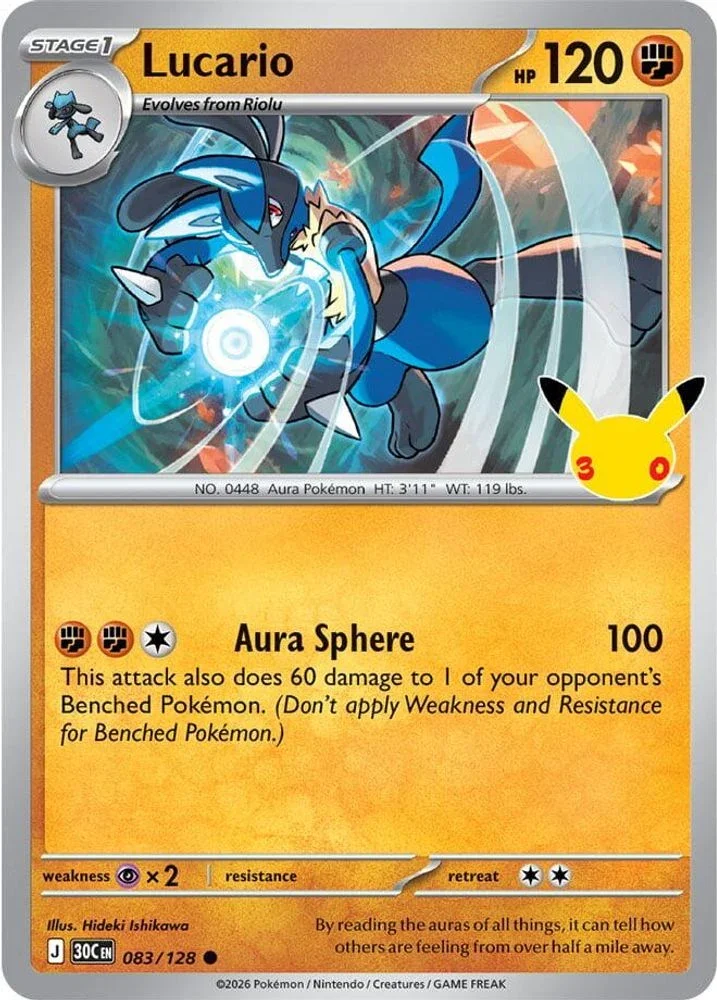30th Celebration Lucario 083/128